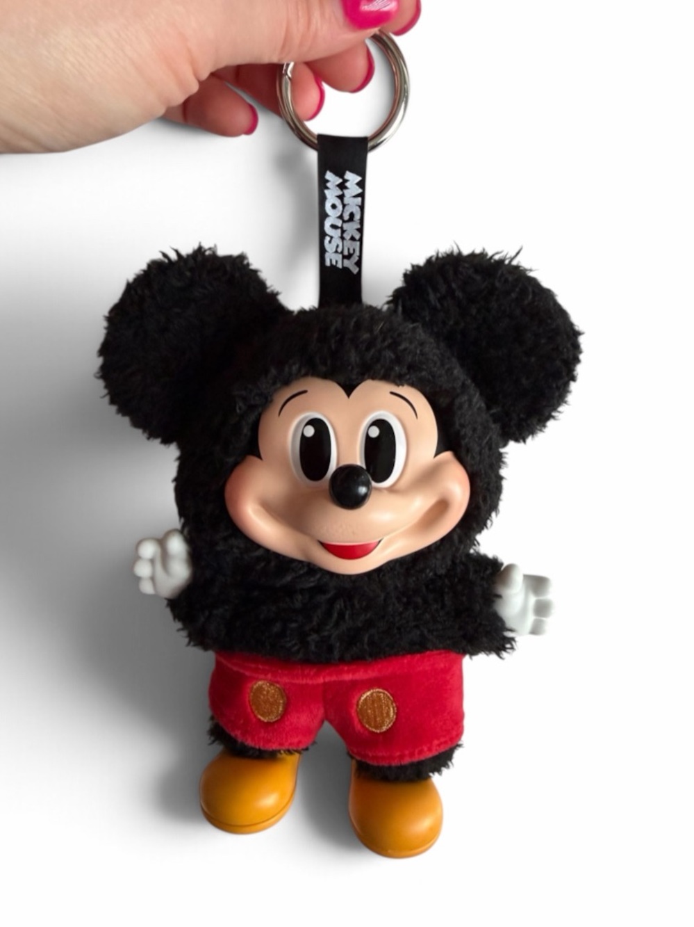 POP MART Disney Mickey Mouse Black & Red Plush Keychain Bag Charm